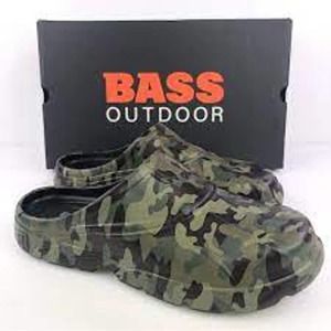 GH BASS WOMENS FIELD CLOG FLATS CAMO SIZE 7M